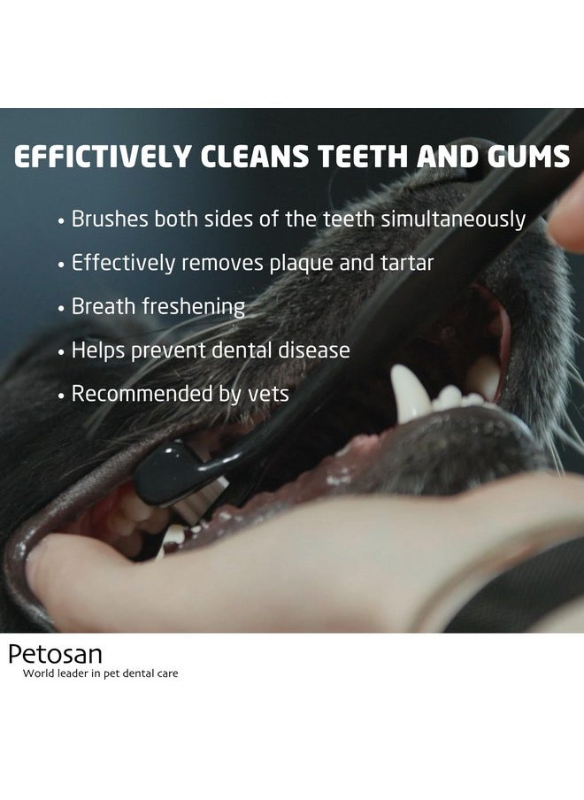 Petosan Complete Dental Kit for Dogs with Toothbrush, Toothpaste and Microfiber Cleaner, for Small Dogs Up to 14 lbs