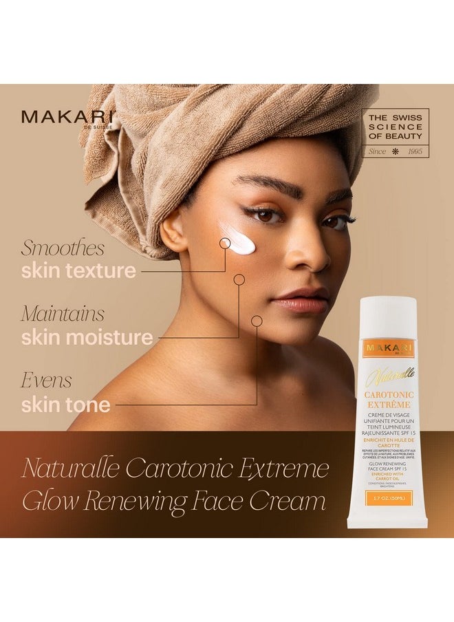 Naturalle Carotonic Extreme Glow Renewing Face Cream Spf15 (1.7 Oz) | Brightens, Moisturizes, And Rejuvenates Skin | Helps Diminish Acne, Control Oily Face, And Minimize The Appearance Of Aging