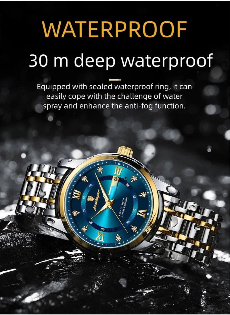 Waterproof Luminous Men's Watch Quartz-Case 41mm