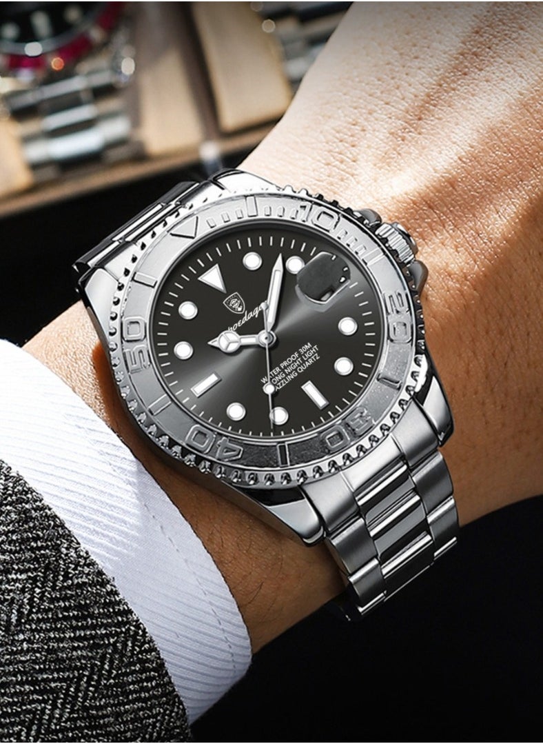 POEDAGAR Waterproof Luminous Men's Watch Quartz，Men's Wrist Watches
