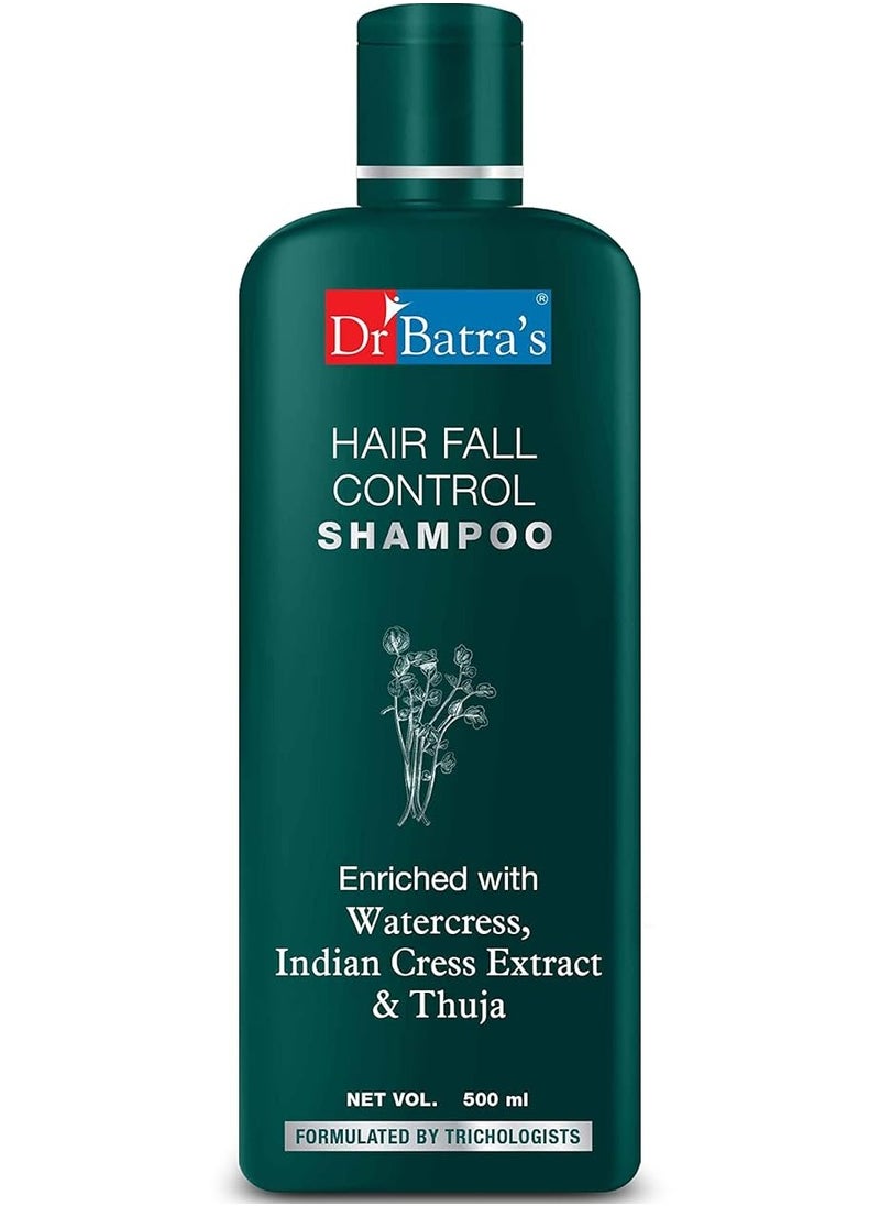 Dr Batra's Hair Fall Control Shampoo Enriched With Watercress Indian Cress extract and Thuja Anti Hair Fall Shampoo 500ml Pack of 1