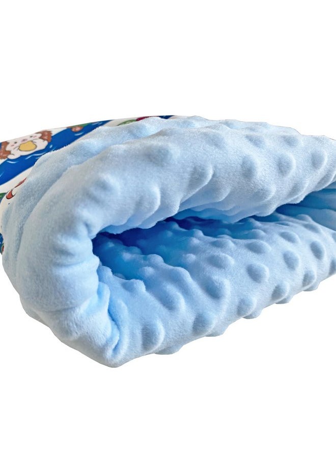 Ymid Select Cuddle Sack Sleeping Bag Pouch Hideout Cave for Hedgehog, Guinea Pig, Hamster, Rat, Ferret, Squirrel and Other Small Animal Beds (Blue)