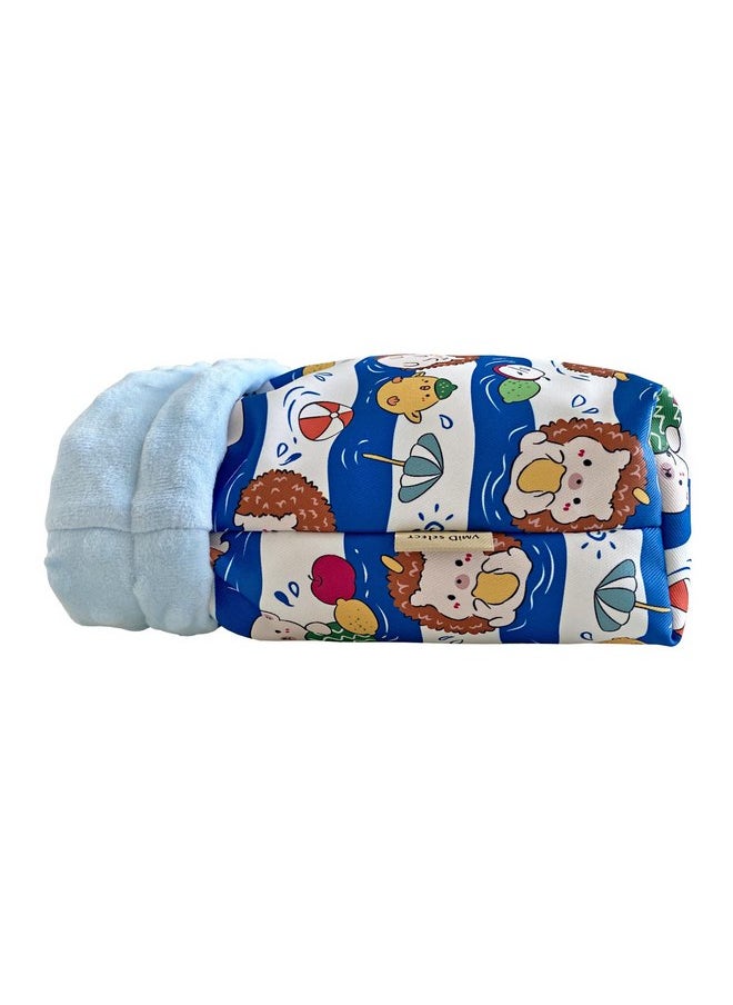 Ymid Select Cuddle Sack Sleeping Bag Pouch Hideout Cave for Hedgehog, Guinea Pig, Hamster, Rat, Ferret, Squirrel and Other Small Animal Beds (Blue)