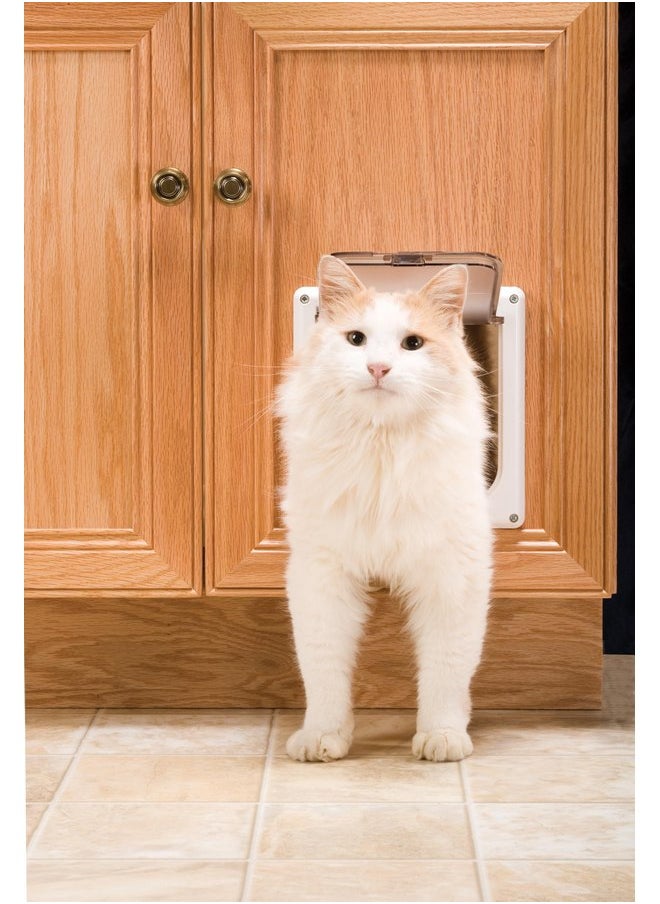 PetSafe Interior Cat Door: 2-Way Locking, Indoor Pet Door Flap - Tinted Privacy Door for Cat Litter Box or Pet Feeder, Built-In Door Lock, Durable Door Frame, DIY Easy Install, Hardware Kit Included