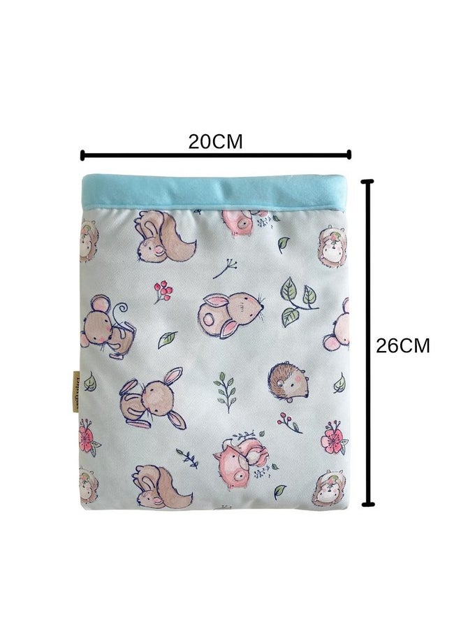 Handmade Cute Cuddle Sack Sleeping Bag Pouch Hideout Cave for Hedgehog, Baby Guinea Pig, Hamster, Rat, Ferret, Squirrel Other Small Animal Beds (Blue)