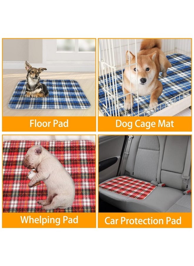 kathson 4Pcs Guinea Pig Cage Liner, 18”x24” Washable Rabbit Pee Pads Waterproof Reusable Pee Mats for Guinea Pig Rabbit Bunny Hamster Cat Puppy Small Animals