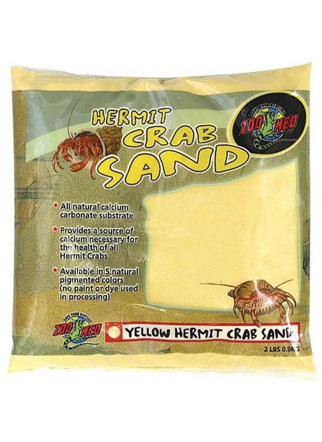 Zoo Med Hermit Crab Calcium Sand Substrate, 2 Pounds, Yellow