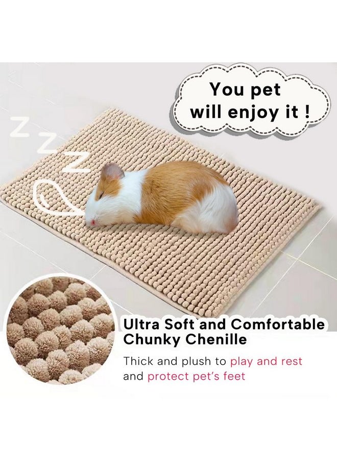 KEYIDE 4 Packs Washable Guinea Pig Fleece Lining, Pet Soft Sleep Mat Pad for Cage Small Animal Cage Liners for Ferret Chinchilla Rat Hedgehog Bunny (24