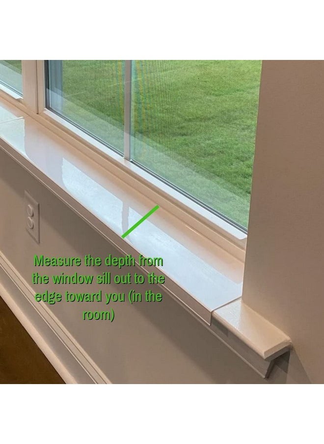 23.5 Inch Longx4.25 Inch Deep Transparent (Clear) Window Sill Guard Protector for Dog & Cat Claws, Biting, Scratching, Chewing, & More, 23-4-C-SS