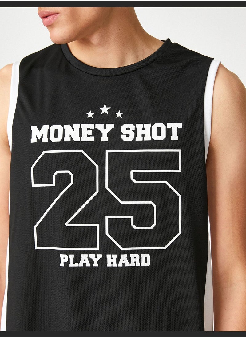 Varsity Tank Top Printed Crew Neck