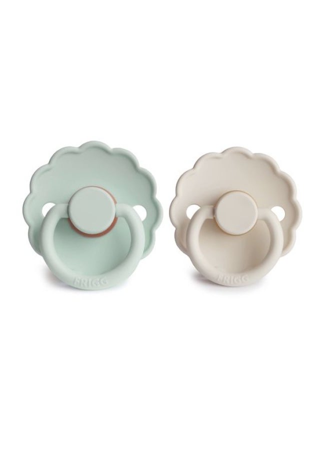 Daisy Latex Baby Pacifier 6-18M 2-Pack Seafoam/Cream - Size 2