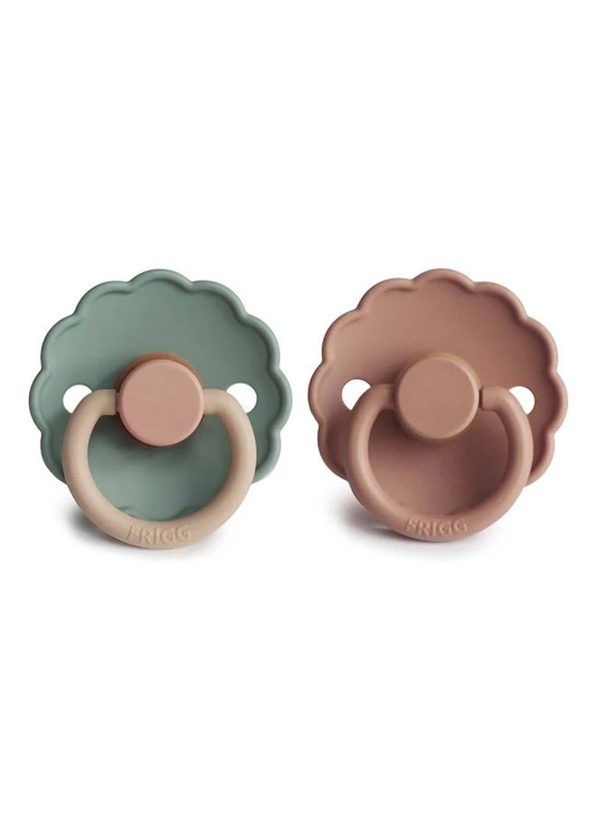 Pack Of 2 Daisy Silicone Baby  Pacifier 6 To 18 Month Size 2 Rose Gold/Willow