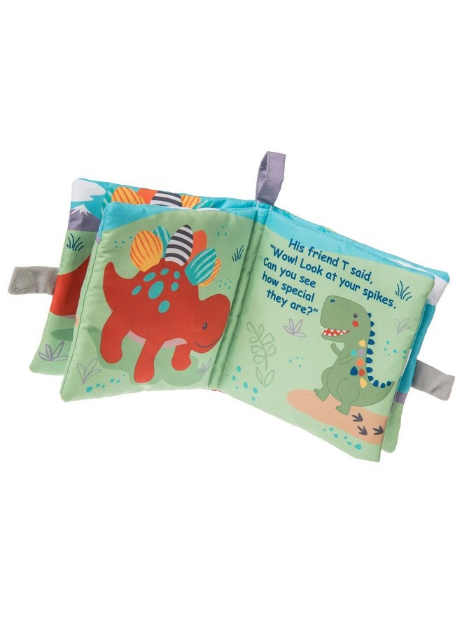 Mary Meyer Soft Cloth Book with Crinkle Paper and Squeaker, 6 x 6-Inches, Pebblesaurus