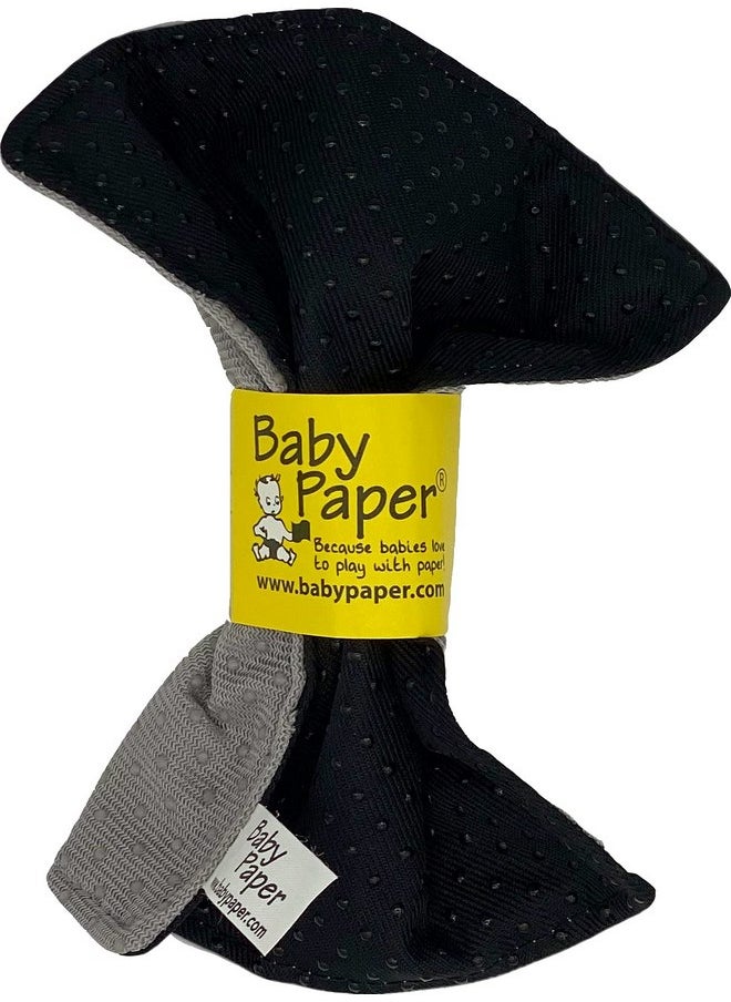 Baby Paper Textured Gray/Black Print Crinkle Toy | Sensory Toy for Babies, Toddlers, & Infants | Great Gift for Baby Showers