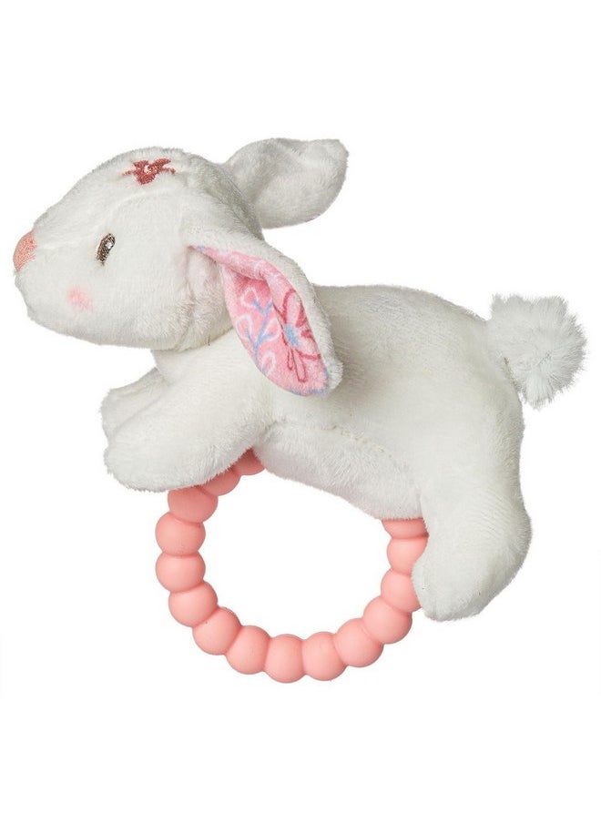 Mary Meyer Soft Baby Rattle with Soothing Teether Ring, 6-Inches, Bella Bunny