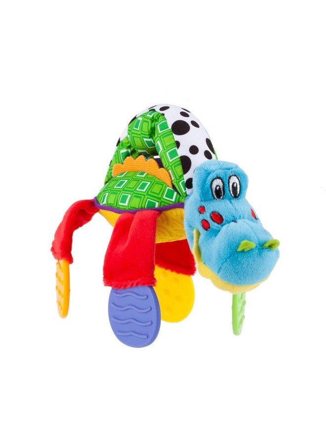 Nuby Floppers Plush Teether, Alligator