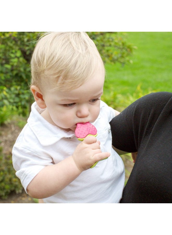 Innobaby Original Teethin Smart EZ Grip Fruit Teether and Sensory Toy for Babies and Toddlers in Apple. BPA Free Teether
