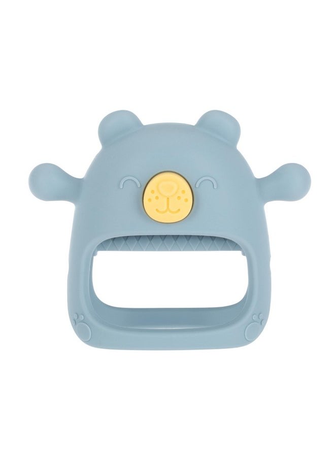 Nuby Silicone Wrist Teething Mitten - Baby Teether Ring - 3+ Months - Blue Bear