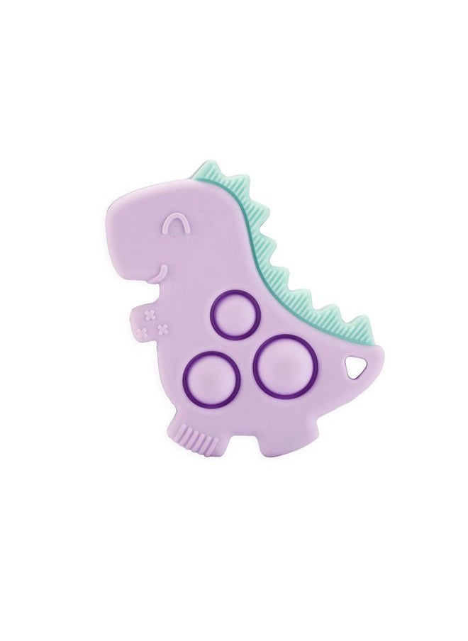 Itzy Ritzy Sensory Popper Toy for Babies - Itzy Pop Toy Features Raised Textures to Soothe Sore Gums, Relieve Stress & Improve Motor Skills - Baby & Toddler Fidget Toy for 3 Mo. & Up (Purple Dinosaur)