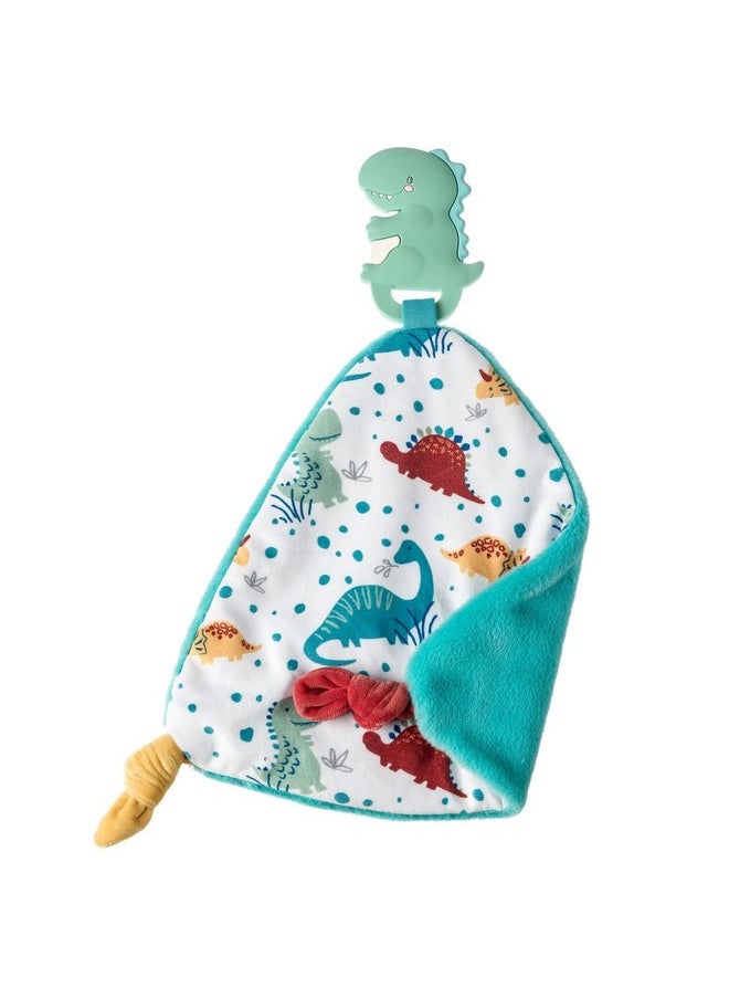Mary Meyer Chewy Crew Soothing Baby Teether Lovey, 10-Inches, Pebblesaurus Dinosaur