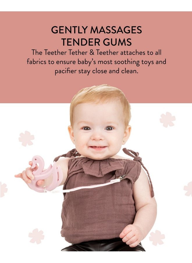 Malarkey Kids Baby Teething Toy for Babies 0-12 Months teether Pain Relief Toy with Clip Set Neutral Shower Gift for Boys and Girls Soft Safe BPA-Free Silicone Natural Organic (Baby Shark, Pack of 1)