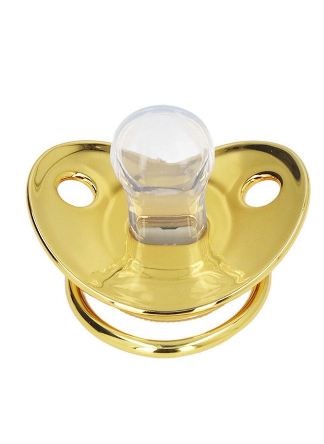 Gold Letter Pacifier Infant Pacifier Home Travel Fashion Portable Silic Alloy G