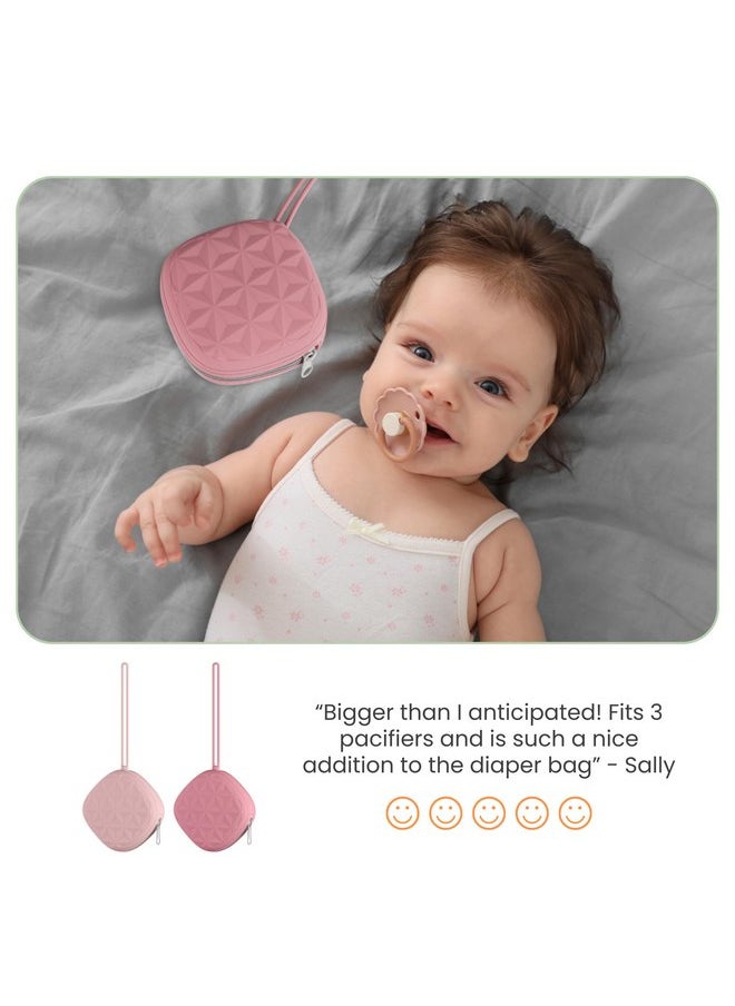 Silicone Pacifier Case for Diaper Bag, Newborn Baby Pacifier Holder Case for Boys & Girls (Color 1)