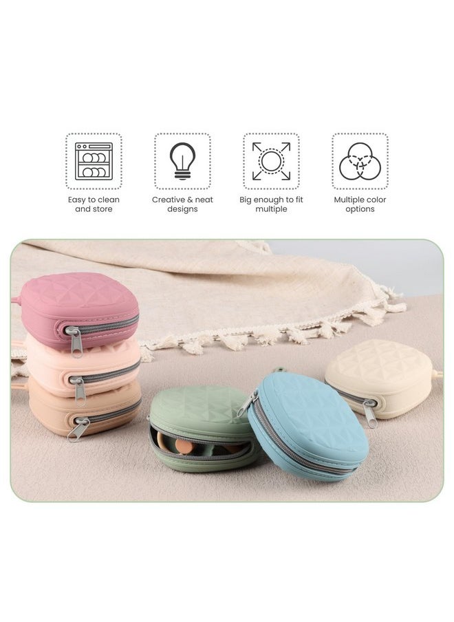 Silicone Pacifier Case for Diaper Bag, Newborn Baby Pacifier Holder Case for Boys & Girls (Color 1)