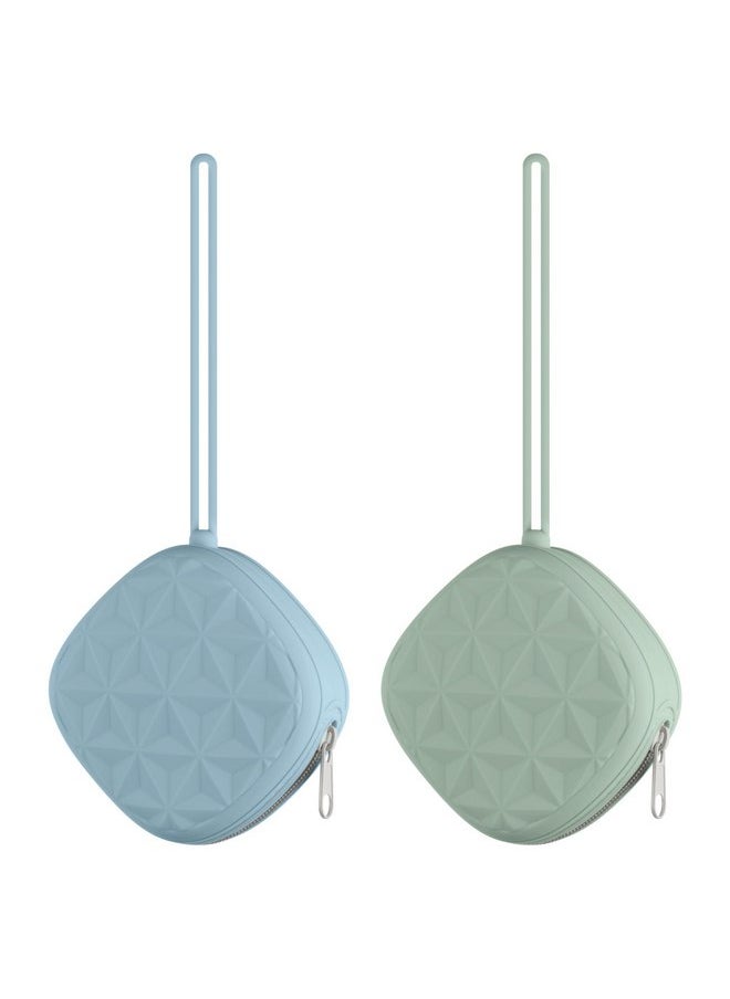 Silicone Pacifier Case for Diaper Bag, Newborn Baby Pacifier Holder Case for Boys & Girls (Color 1)