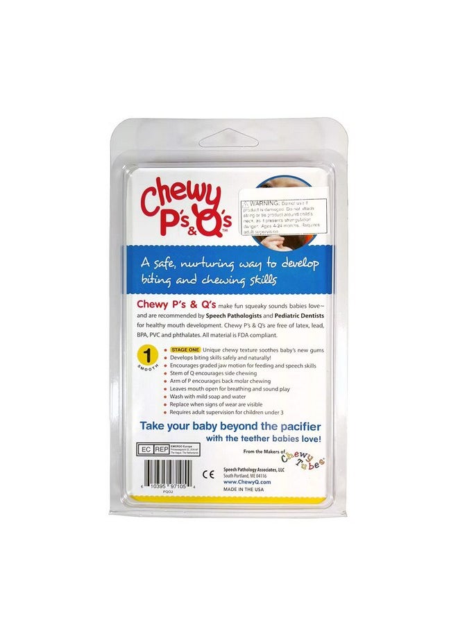 Chewy Tubes Speech Pathology LLC P and Q Set, Orange, Set of 2-020541