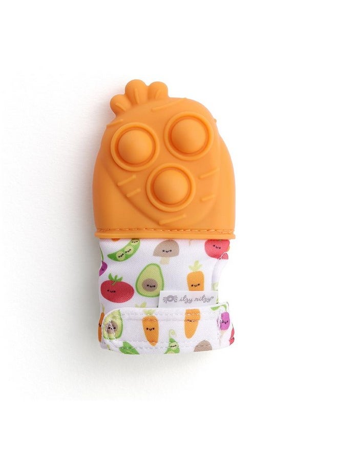 Itzy Ritzy Popper Teether Mitt (Carrot)