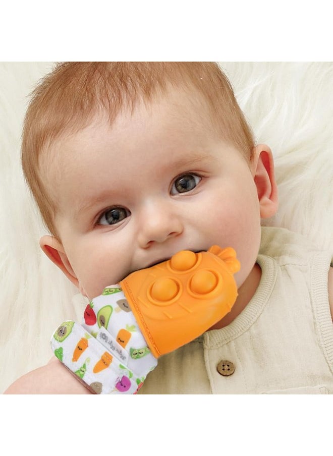 Itzy Ritzy Popper Teether Mitt (Carrot)