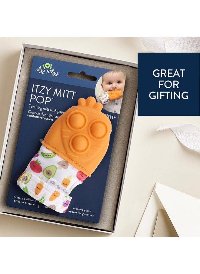 Itzy Ritzy Popper Teether Mitt (Carrot)