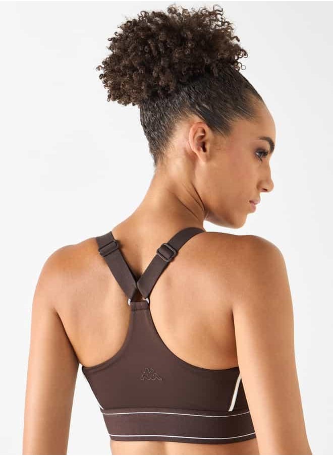 Kappa Panelled Sports Bra with Racerback