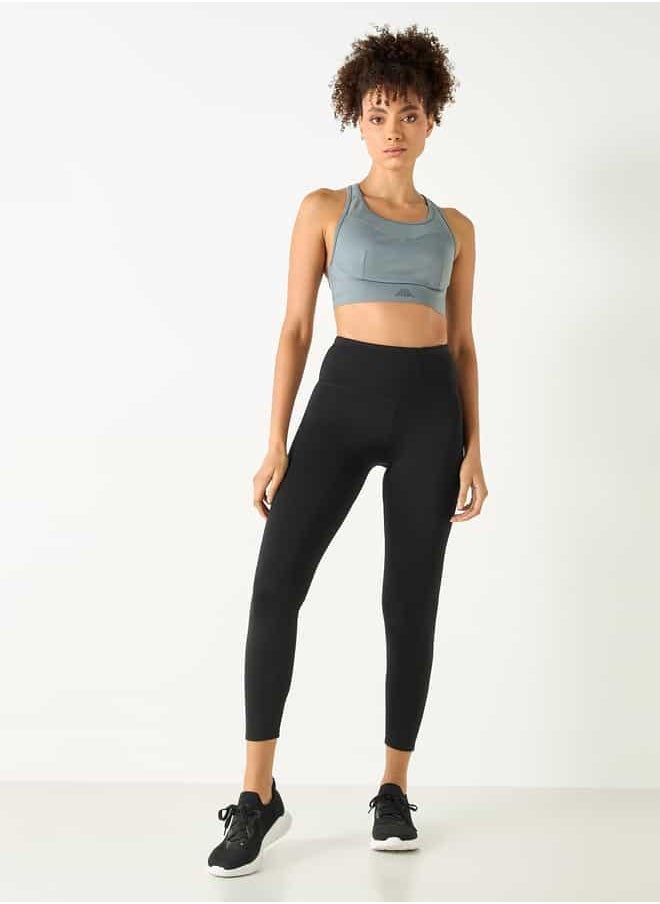 Kappa Panelled Sports Bra with Crossback Strap