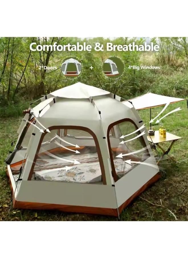 Portable 4-7 Person Waterproof Automatic Dome Tent Instant Setup Portable Tent for Outdoor Camping Size: 240*270*160cm