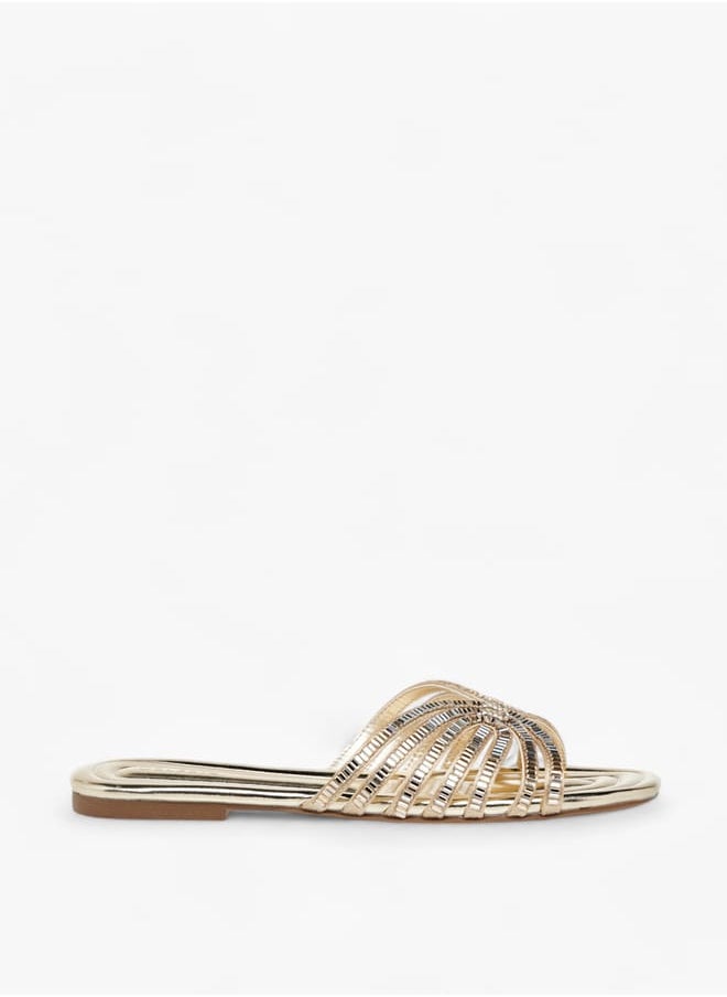 Women's Embellished Slip-On Flat Sandals Ramadan Collection