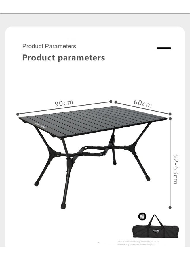 Folding Camping Table with Carry Bag, Outdoor Portable Lightweight Aluminum Desk for Beach, Picnics, Cooking,Party Dining, Camping, BBQ