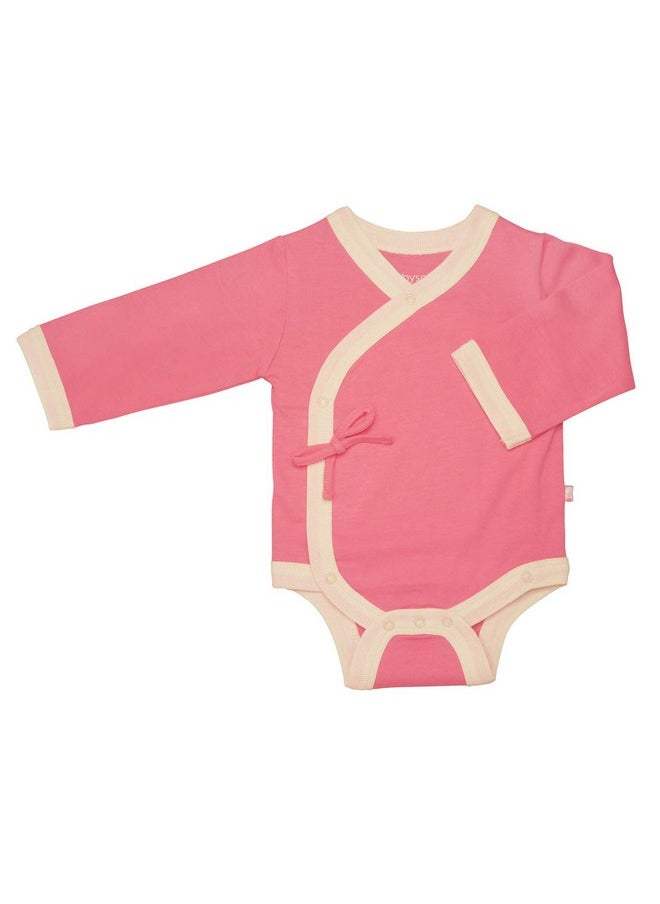 Babysoy Kimono Bodysuit (Baby) - Pink Lemonade-6-12 Months