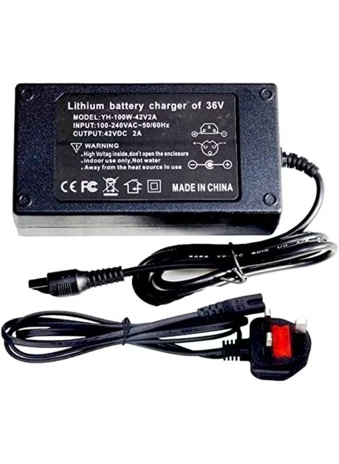 Universal Battery Fast Charger for Hoverboard – 36V Electric Scooter Fast Charging Adapter – High-Speed Charger for Lithium-Ion Batteries, Safe & Efficient Power Supply for Hoverboards, E-Scooters & More