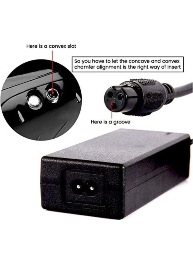 Universal Fast Battery Charger for Hoverboard & 36V Electric Scooter – Quick Charging, Overcharge Protection, Compatible with Most 36V Lithium Batteries, Portable and Safe Charging Solution