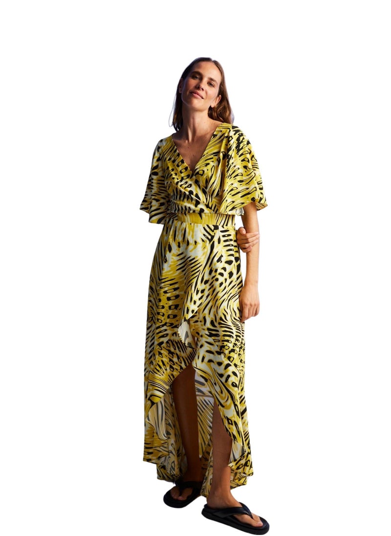 Printed Hi-Lo Dress