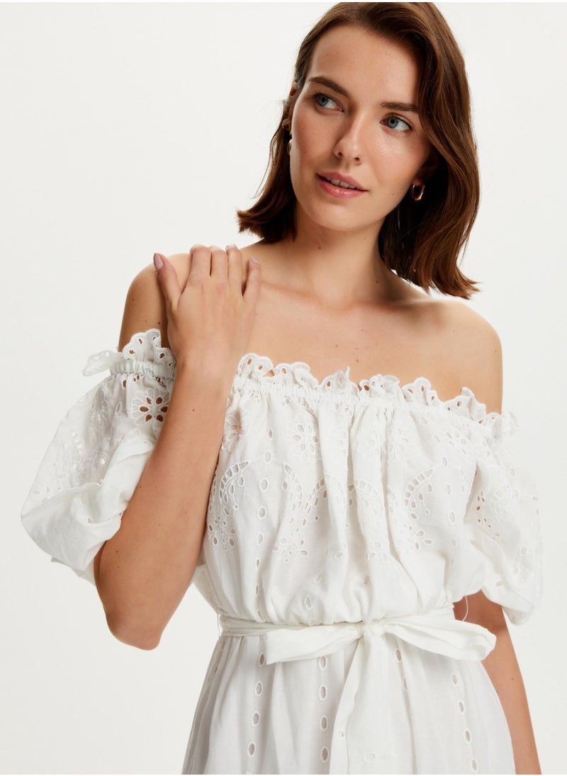 Eyelet Maxi Dress