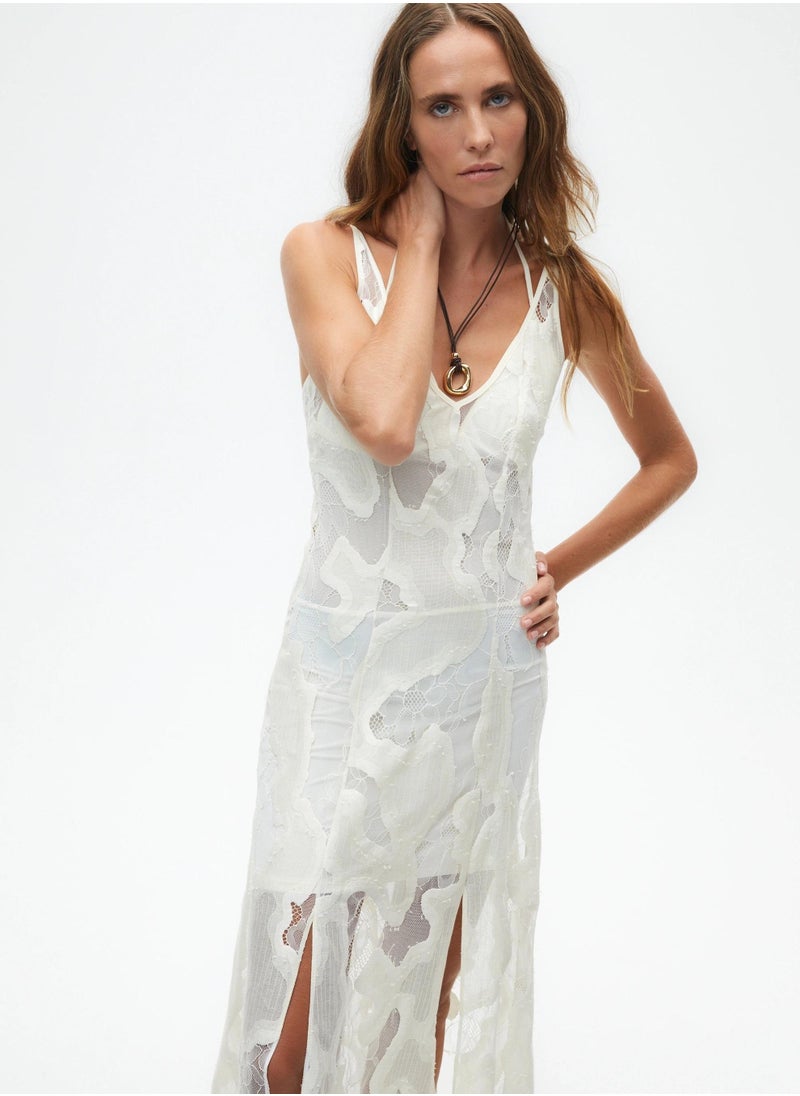 Floral Lace Maxi Dress