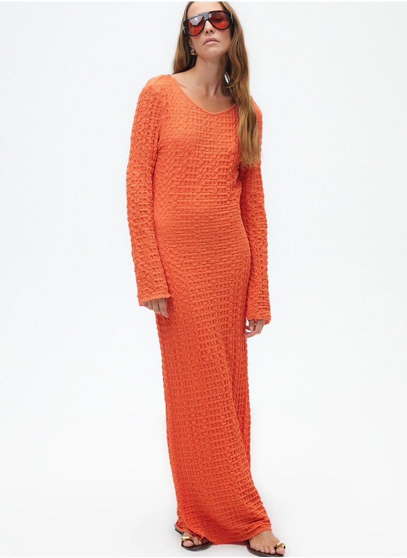 Textured Knit Dress