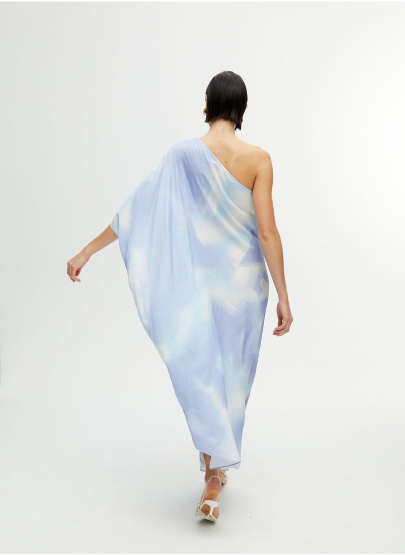 Abstract One-Shoulder Dress