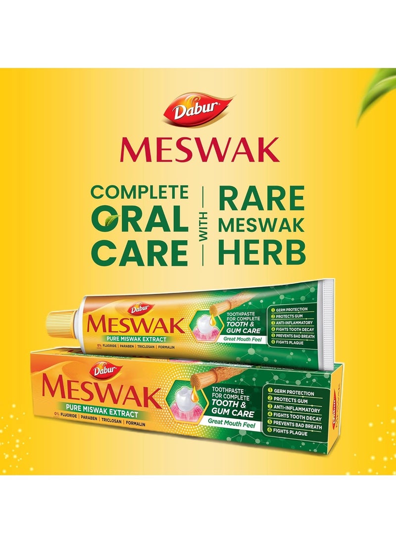 Meswak Complete Oral Care Toothpaste 500g 2 x 200g plus 1x100g Pure Miswak Extract No Fluoride Paraben or Triclosan