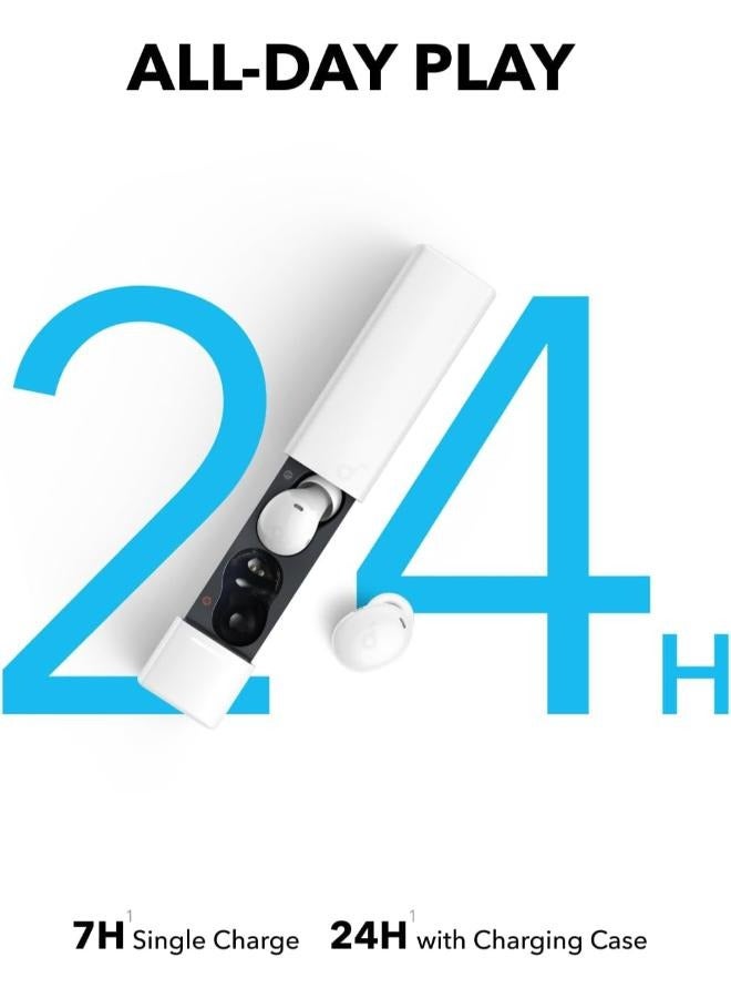 Soundcore A30i by Anker, Noise Cancelling Earbuds, Lipstick-Shaped Stylish Design, Tiny, Lightweight Comfort, Smart Noise Cancelling, Clear Sound, 24H Playtime, IP54, Wireless Earbuds, Bluetooth 5.4 White