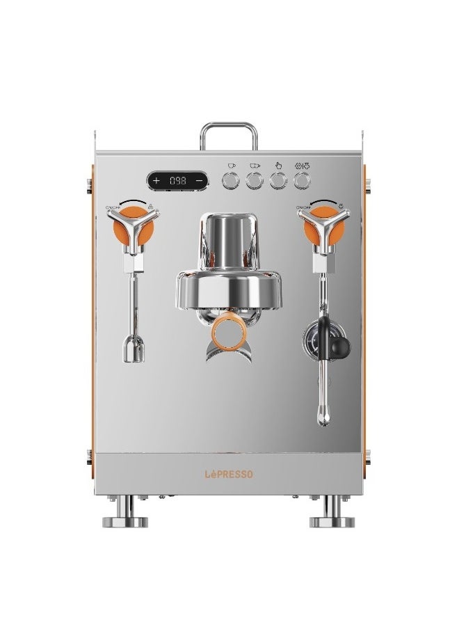 Commercial-Home Espresso Machine 3100W/ Hot Water & Milk Steamer / Customizable Brewing / 6 Pre-Brewing Option / Dual Boiler System / Steam Boiler 1600W / Water Boiler System / Coffee Maker - Silver