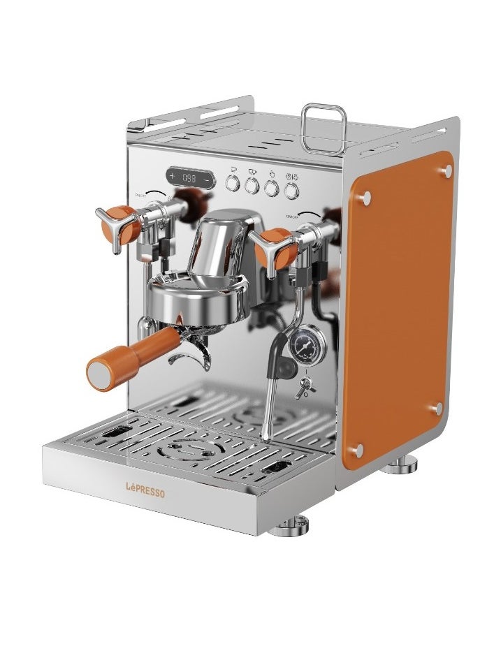 Commercial-Home Espresso Machine 3100W/ Hot Water & Milk Steamer / Customizable Brewing / 6 Pre-Brewing Option / Dual Boiler System / Steam Boiler 1600W / Water Boiler System / Coffee Maker - Silver